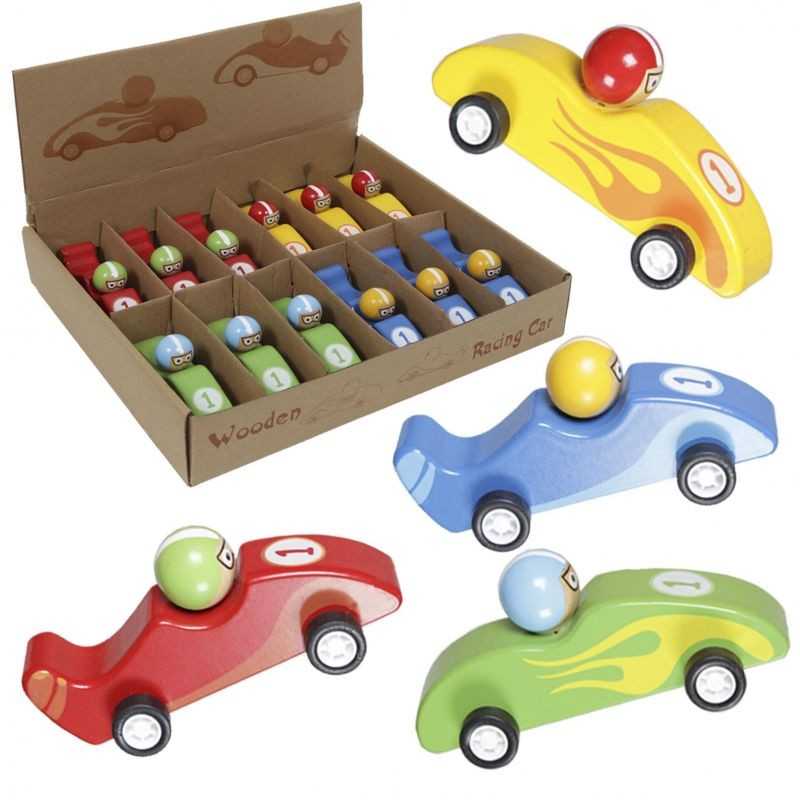 WOODEN toy racing car 12 CM 16232