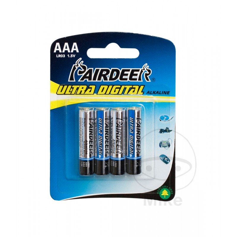 PAIRDEER Pack of 4 small batteries AAA ULTRA DIGITAL 156.60.01