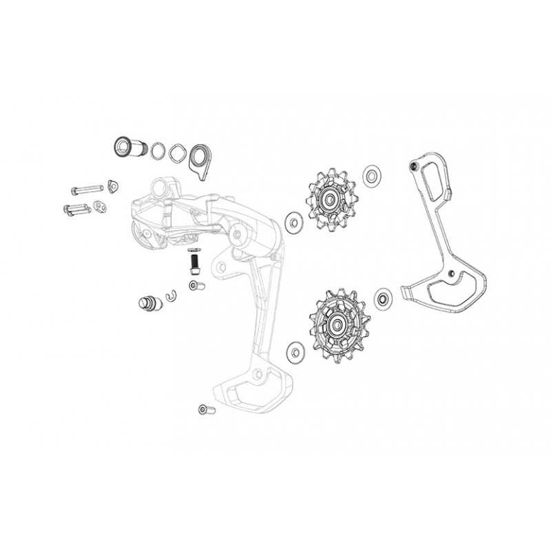 Gearbox mounting bolt kit (includes gearbox stopper bolts)  XX1 EAGLE AXS