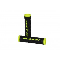 MASSI Puños para bicicleta de doble densidad en negro y amarillo fluor 41131VAR