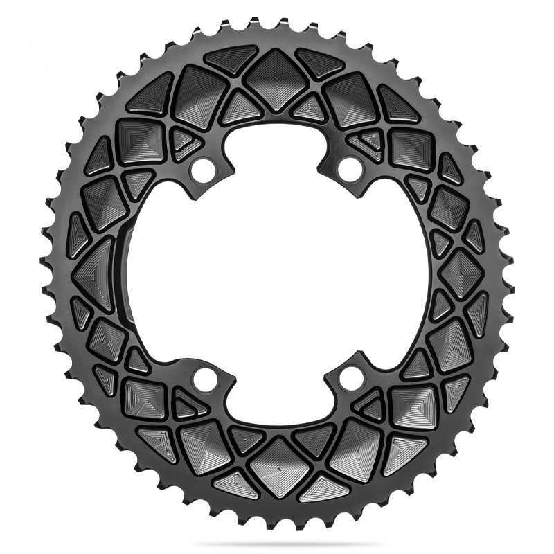 ABSOLUTE BLACK Plato corona ovalado asimétrico 4 brazos 110 BCD SHIMANO 9100/8000 719080VAR