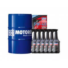 Synthetic oil drum pack + washing cleaners  205L 5W-40 | 6 U 1 L