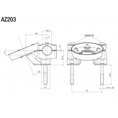 RIZOMA TURRET SUPPORT ADAPTORS FOR HANDLEBAR GRIP AZ203