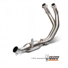 MIVV Complete motorcycle collector pipe compatible with original exhausts and MIVV (H.051 ONLY) SPORT NO-KAT H.051.C1