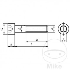 DRESSELHAUS Tornillo allen A2 5X12 DIN912
 (100U) 736.04.07