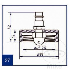 ATE Brake bleeding connection cap NR.27 03.9302-0703.2 657.00.25