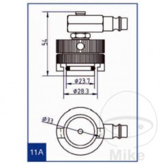 ATE Brake bleeding connection cap NR.11 A 03.9302-0921.2 657.01.11