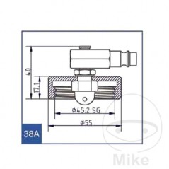 ATE Brake bleeding connection cap NR.38 A 03.9302-0740.2 657.21.01