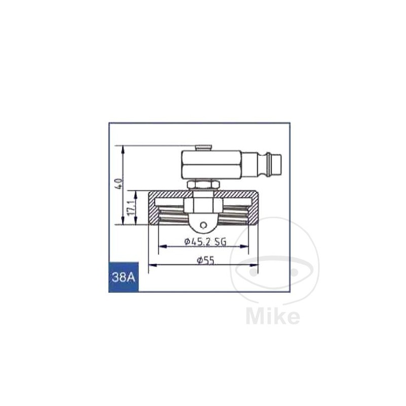 ATE Brake bleeding connection cap NR.38 A 03.9302-0740.2 657.21.01