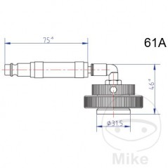 ATE Brake bleeding connection cap NR.61 A 03.9302-0923.2 657.25.07