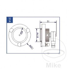 ATE Brake bleeding connection cap NR.31 A 03.9302-0935.2 657.28.20