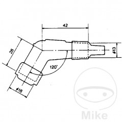 NGK Spark plug pipe YB05F 708.50.87