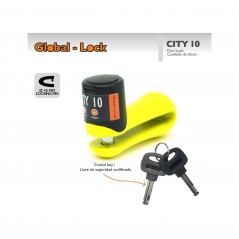 GLOBAL-LOCK Anti-theft disc with key and accessories CITY 10 FUNDA +REMINDER 5726830